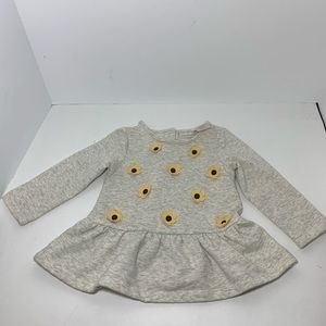 Maggie & Zoe  long sleeve ruffle dress top 12 Mo